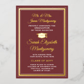 Bourgondië en Folie Foto Afstuderen aankondiging (Voorkant)