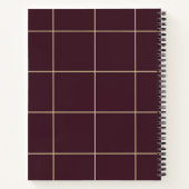 Bourgondië en Gold Grid Notitieboek (Achterkant)