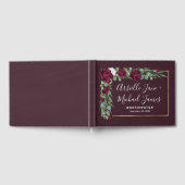 Bourgondië en Goud Bloemen Waterverf Herfst Bruilo Gastenboek (Volledig)