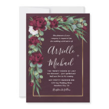 Bourgondië en Goud Bloemen Waterverf Herfst Bruilo