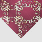 Bourgondië En Goud Elegant Vintage Klassieke Konin Tissuepapier (Detail)