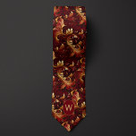 Bourgondië en Goud Monogram Stropdas<br><div class="desc">Maak een koninklijke verklaring met onze Bourgondische en Gold Monogram Stropdas. De rijke bordeaux en gouden combinatie straalt luxe en stijl uit. Mis de kans niet om het te koppelen met onze bijpassende sokken voor een compleet ensemble.</div>