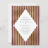 Bourgondië en goud Parijs thema bruiloft Kaart (Voorkant)