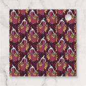 Bourgondië en Goud Paris  Lady Edelsteen Bedankjes Labels (Achterkant)