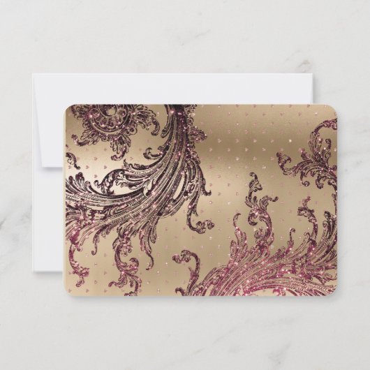 Bourgondië en goud redden de datum save the date (Achterkant)