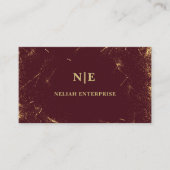 Bourgondië en goud sprankelend uniek Visitekaartje (Voorkant)