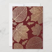 Bourgondië en goud verlaat Herfst repetitiediner Kaart (Achterkant)