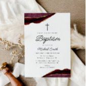 Bourgondië en Gouden Agaat Doop uitnodiging