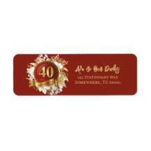 Bourgondië en gouden bloem 40e bruiloft Jubileum