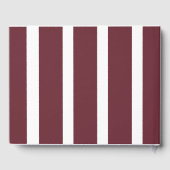 Bourgondië en gouden bloem elegante bruiloft gastenboek (Achterkant)