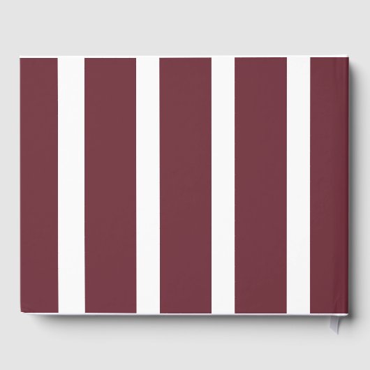 Bourgondië en gouden bloem elegante bruiloft gastenboek (Achterkant)