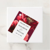 Bourgondië en gouden bloem moderne bruiloft dank u bedankjes labels (In situ)