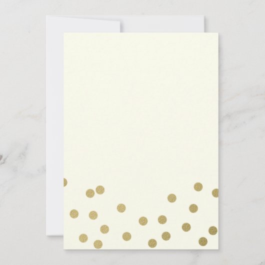 Bourgondië en gouden confetti-stippen bruiloft kaart (Achterkant)