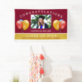 Bourgondië en gouden foto Afstuderen gefeliciteerd Spandoek (Insitu)