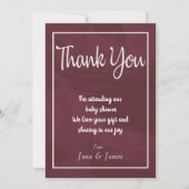 Bourgondië en Gouden Glitter Pocket dank je kaart (Voorkant)