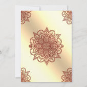 Bourgondië en Gouden Islamitische Moslim Mehndi Ce Kaart (Achterkant)