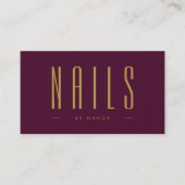 Bourgondië en gouden nagelkunstenaar Eenvoudig Vis Visitekaartje (Voorkant)