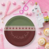 Bourgondië en Groen Papieren Bordje (Feest)