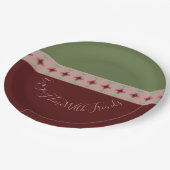 Bourgondië en Groen Papieren Bordje (Gekanteld)