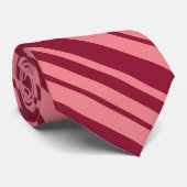 Bourgondië en koraalstreep stropdas (Opgerold)