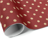 Bourgondië en Kraft Retro Kerstmis Cadeaupapier (Rol Hoek)