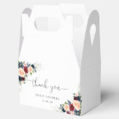 Bourgondië en Navy Baby shower Favoriet Box Bedankdoosjes (Geopend)