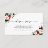 Bourgondië en Navy Recept Verzoek Kaart (Voorkant)