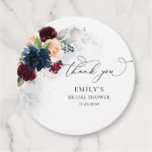 Bourgondië en Navy Vrijgezellenfeest Gift Label (Voorkant)