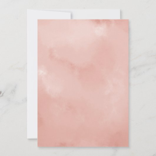 Bourgondië en Roos Blush herfstbruiloft Kaart (Achterkant)