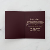 Bourgondië en Roos Floral 50 bruiloft Jubileum Kaart (Binnen)