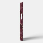 Bourgondië en roos Gold gepersonaliseerde eleganti Case-Mate iPhone Case (Achterkant / Rechts)