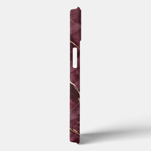 Bourgondië en roos Gold gepersonaliseerde eleganti Case-Mate iPhone Case (Achterkant / Rechts)