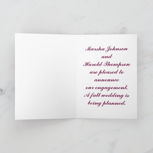 Bourgondië en Roze Verloving Aankondiging (Binnen)