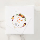 Bourgondië en Sinaasappel Bloemen Baby shower Dank Bedankjes Labels (In situ)