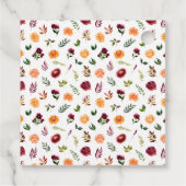 Bourgondië en Sinaasappel Bloemen Baby shower Dank Bedankjes Labels (Achterkant)