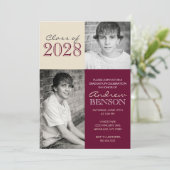 Bourgondië en Tan 2 Foto Afstuderen Kaart (Staand voorkant)