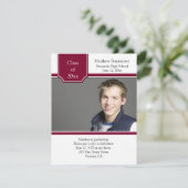 Bourgondië en Wit Foto Afstuderen Kaart (Staand voorkant)