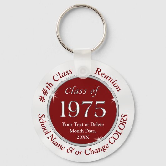 Bourgondië en Witte Klasse van 1975 Geschenken, Sl Sleutelhanger (Voorkant)