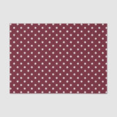 Bourgondië en witte Polka Dot Pattern Tissuepapier (Voorkant)