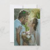 Bourgondië en zacht wit bruiloft foto bedankkaart (Achterkant)