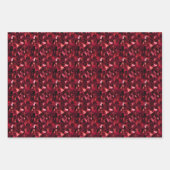 Bourgondië en zwart Abstract Inpakpapier Vel (Voorkant)