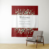 Bourgondië Eucalyptus Huwelijk Welkom Wandkleed (In situ)