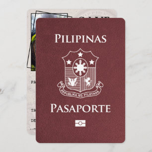 Bourgondië Filipijnen Paspoort Bewaar de datum Save The Date