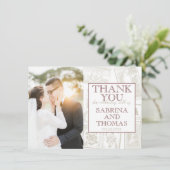 Bourgondië Filipijnen trouwfoto dank u Bedankkaart (Staand voorkant)