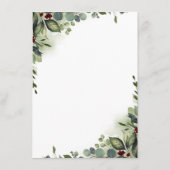 Bourgondië Floral bruiloft Details Informatie Gast Informatiekaartje (Achterkant)