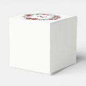 Bourgondië Floral Roos krans Monogram bruiloft Bedankdoosjes (Achterkant)