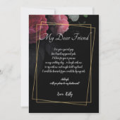 Bourgondië Floral Rustic wordt mijn bruidsmeisje Kaart (Voorkant)