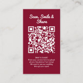 Bourgondië Foto delen Capture Love QR Code  Visitekaartje (Voorkant)