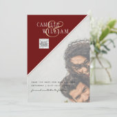 Bourgondië Foto Huwelijksuitnodiging Bewaar Datum  Kaart (Staand voorkant)