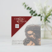 Bourgondië Foto Huwelijksuitnodiging Bewaar Datum Kaart (Staand voorkant)